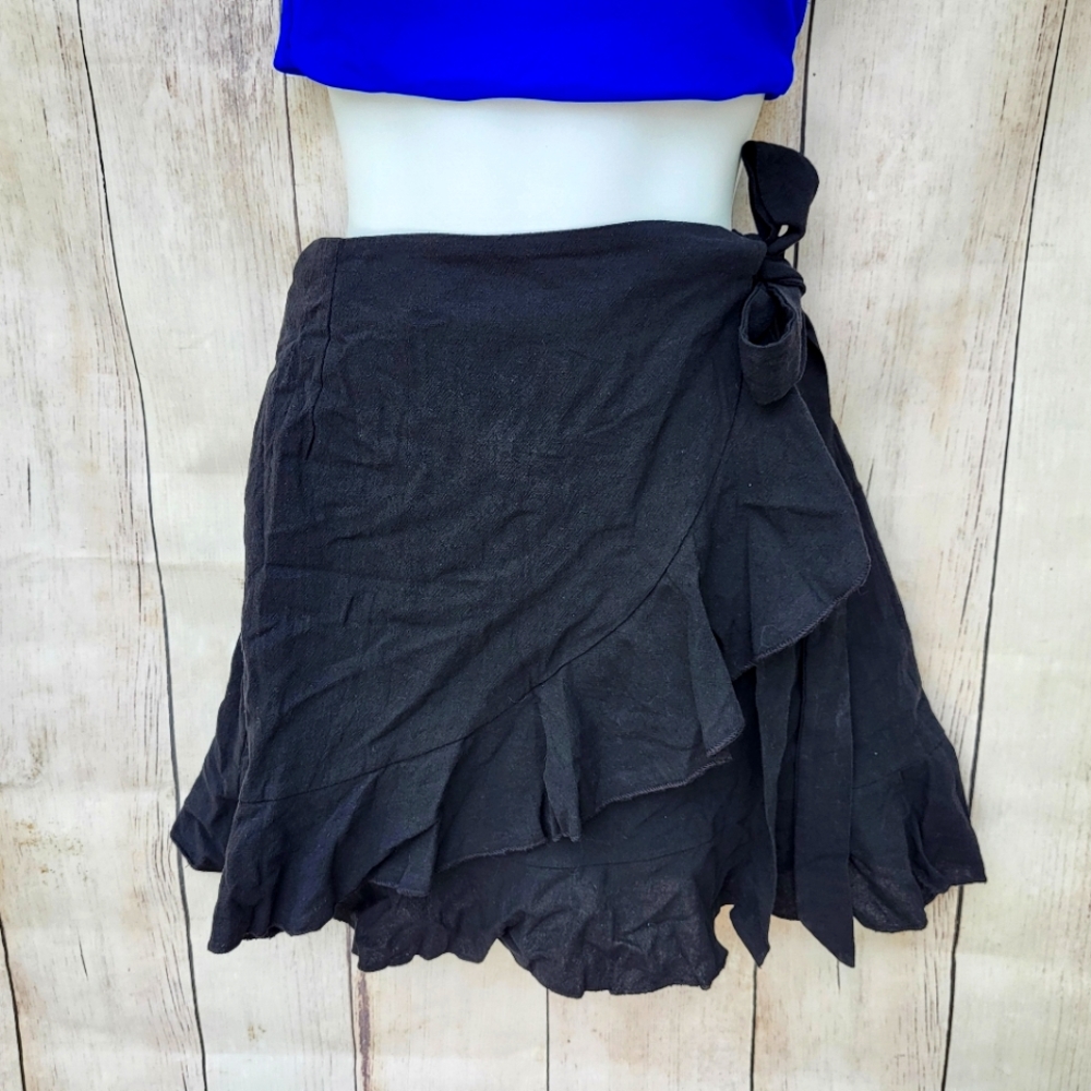 Black Wrap Skirt